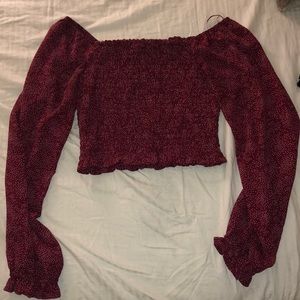 Long sleeve crop top